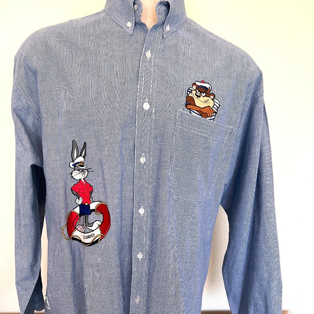 Tasmanian Devil & Bugs Bunny Sailor Shirt - Size L/XL - ACME Clothing Co.